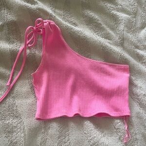 Aerie one shoulder crop top